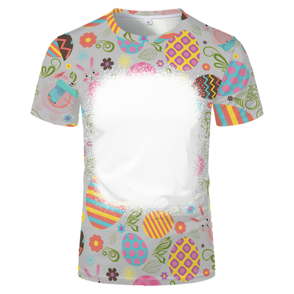 BCT17-Sublimation Easter Bleach T-shirt
