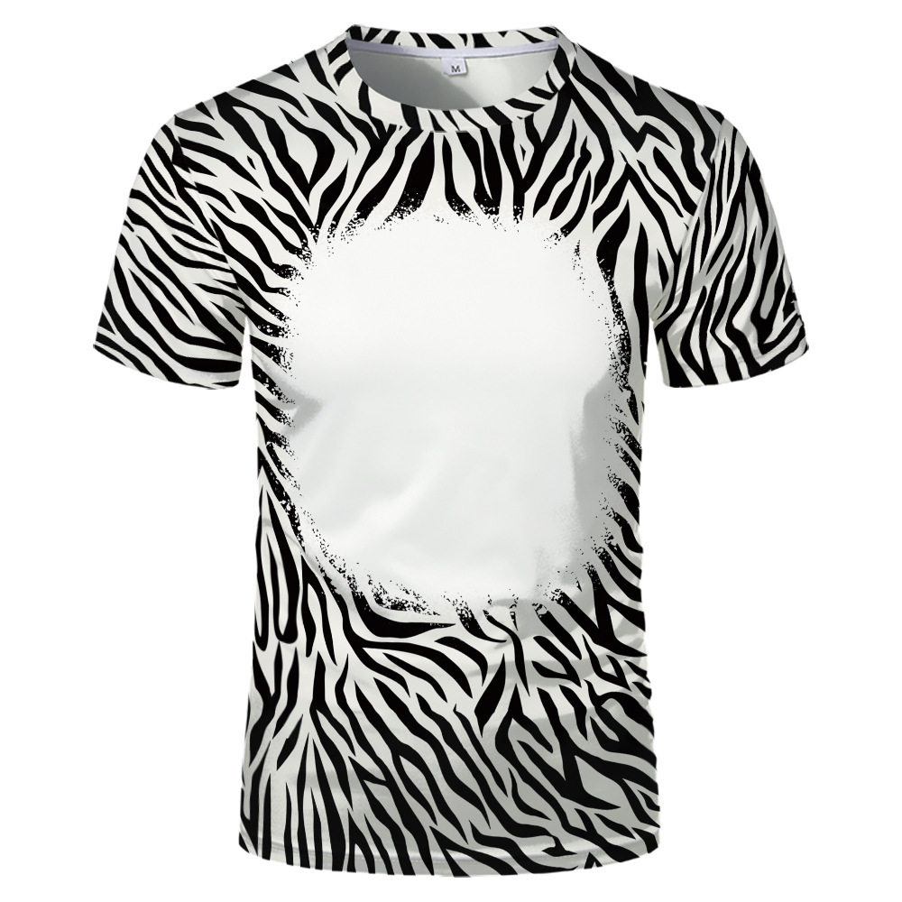 BCT16-Sublimation Animal Texture Bleach T-shirt