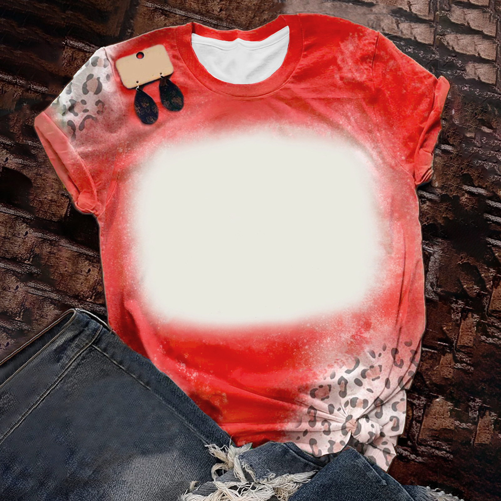 BCT22-Sublimation Bleach T-shirt