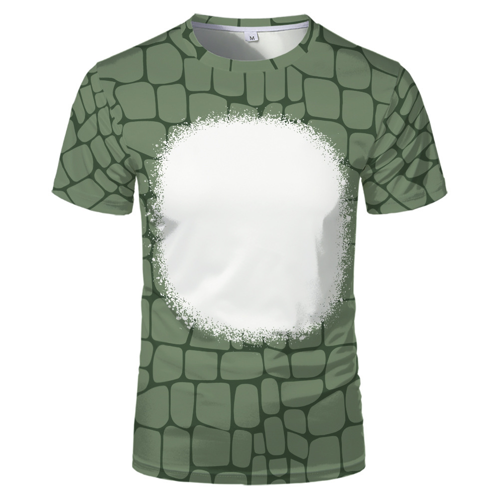 BCT16-Sublimation Animal Texture Bleach T-shirt