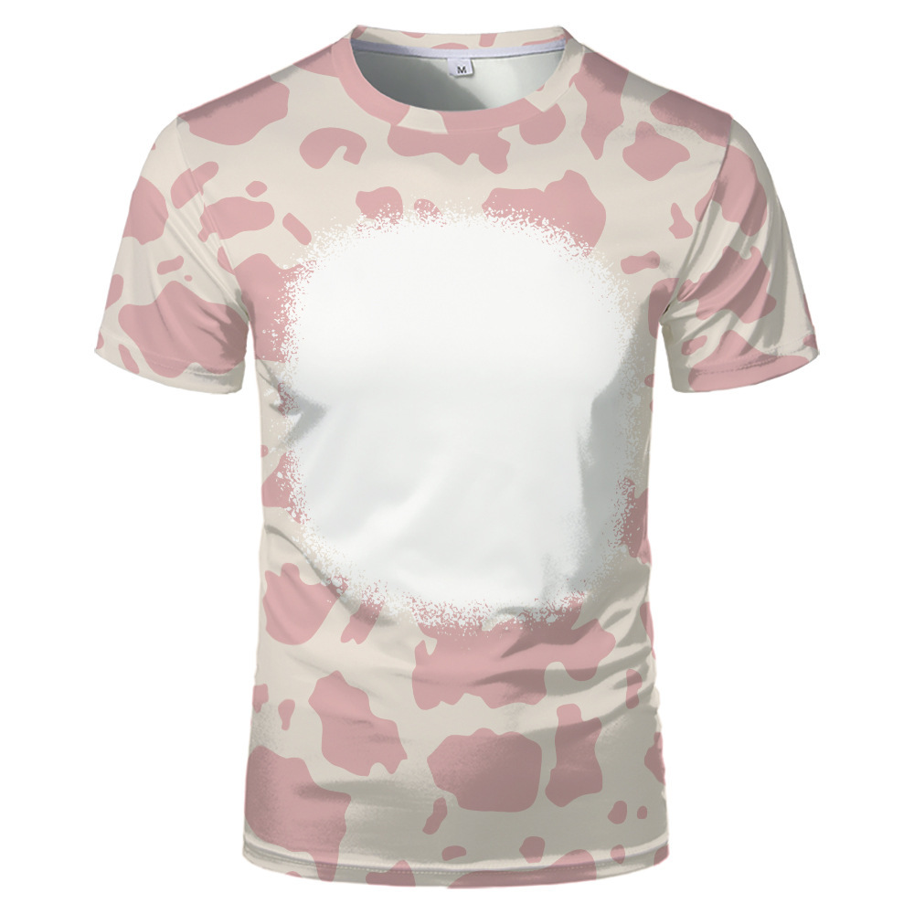 BCT16-Sublimation Animal Texture Bleach T-shirt
