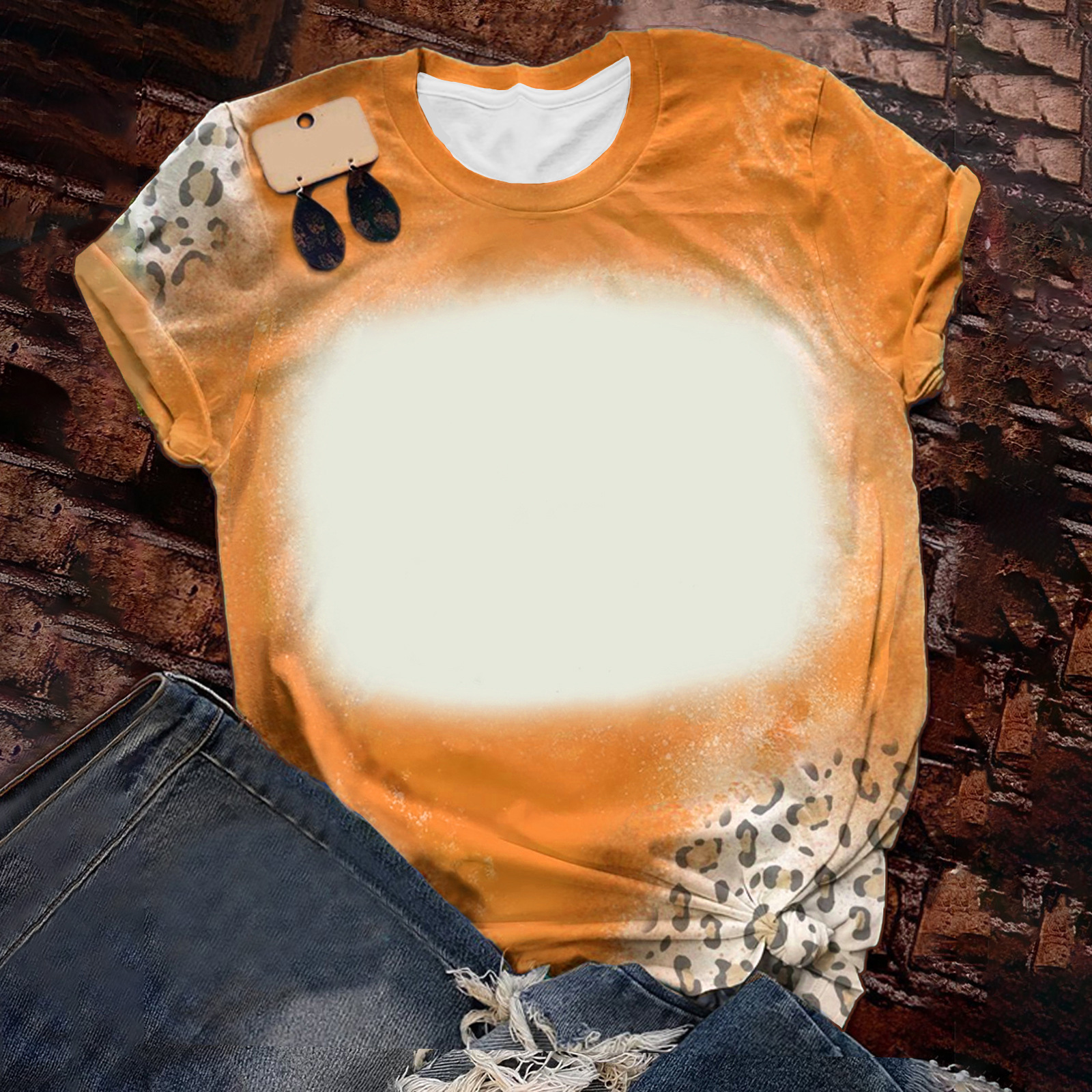 BCT22-Sublimation Bleach T-shirt