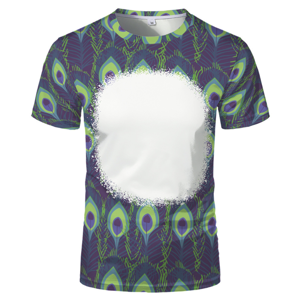 BCT16-Sublimation Animal Texture Bleach T-shirt
