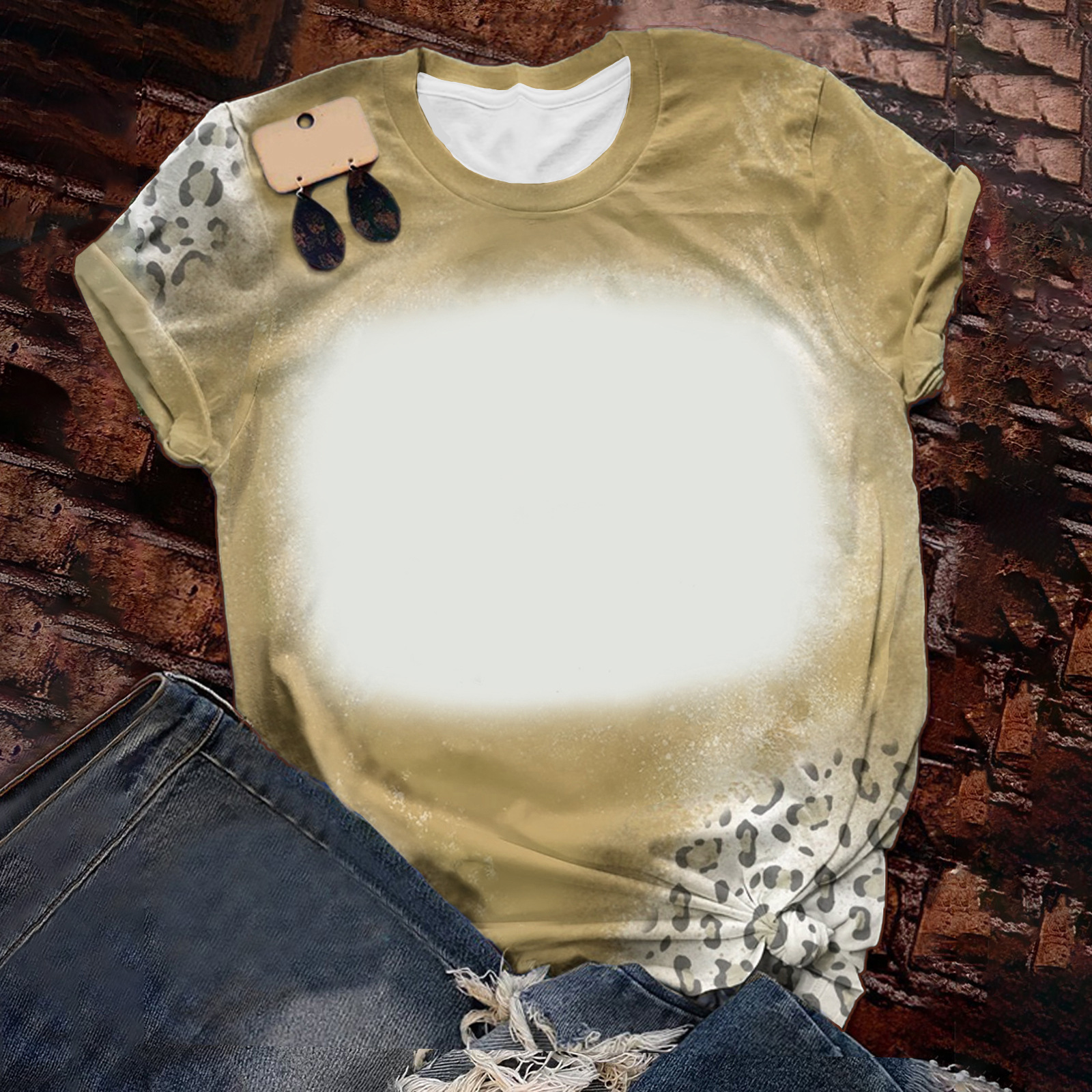 BCT22-Sublimation Bleach T-shirt
