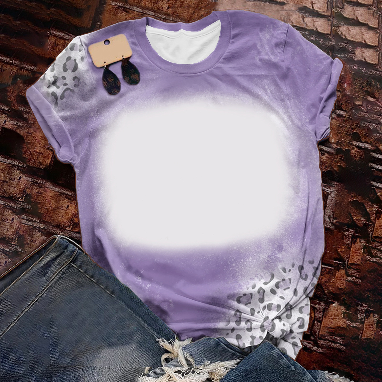 BCT22-Sublimation Bleach T-shirt
