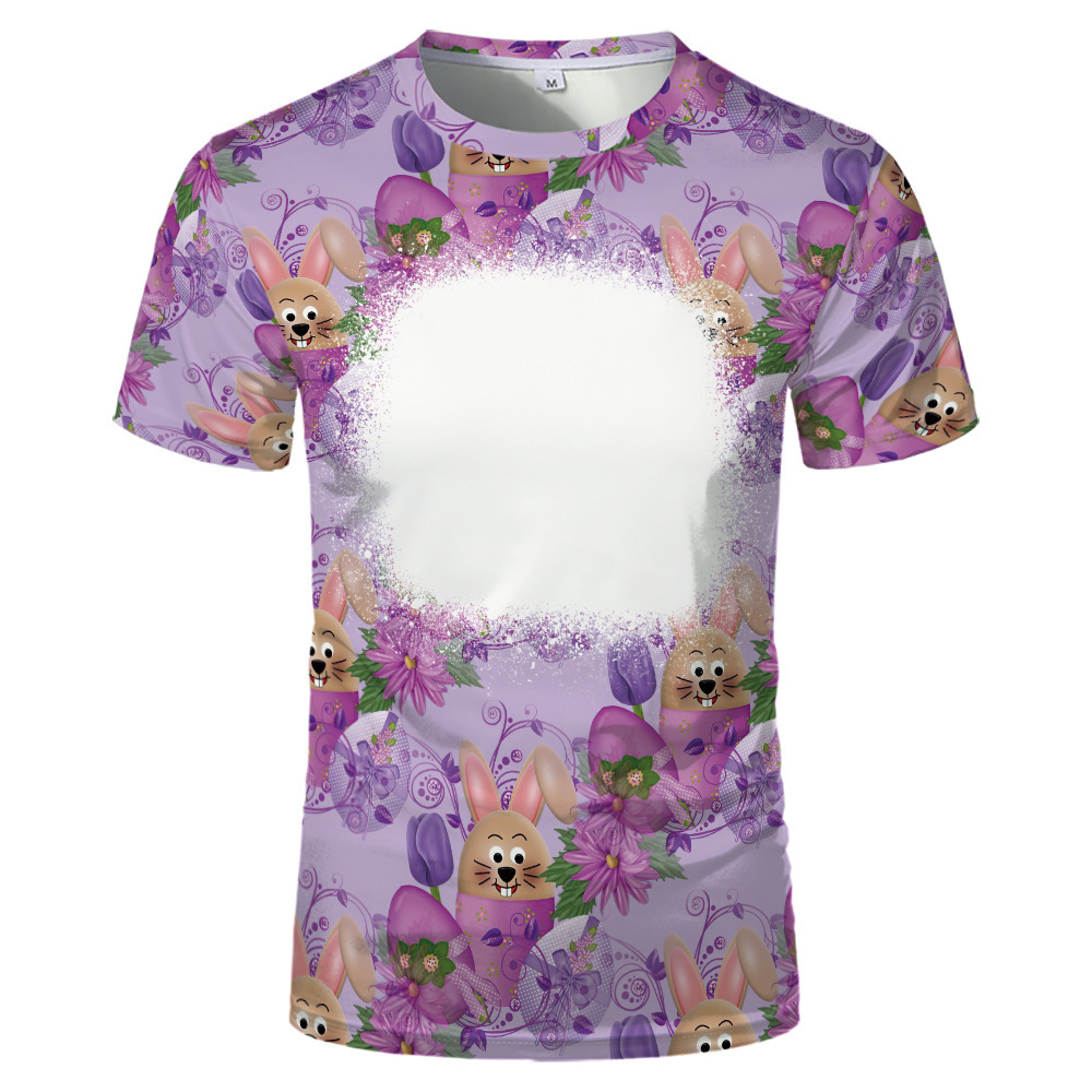 BCT17-Sublimation Easter Bleach T-shirt