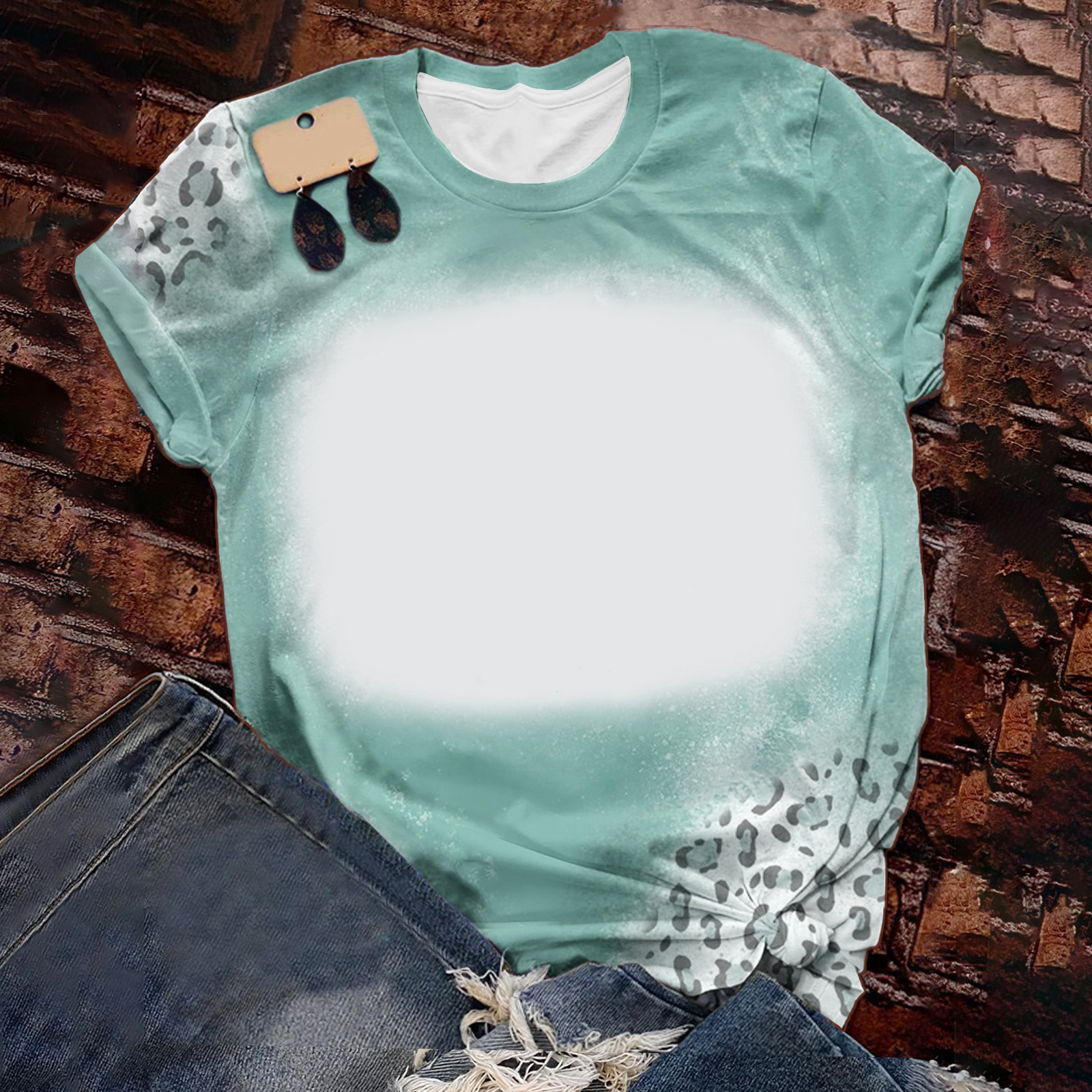 BCT22-Sublimation Bleach T-shirt