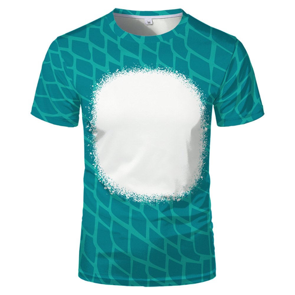 BCT16-Sublimation Animal Texture Bleach T-shirt