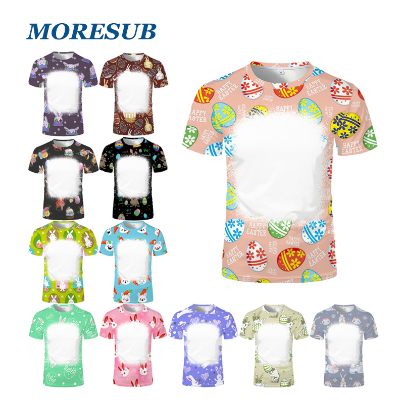 BCT18-Sublimation Easter Bleach T-shirt