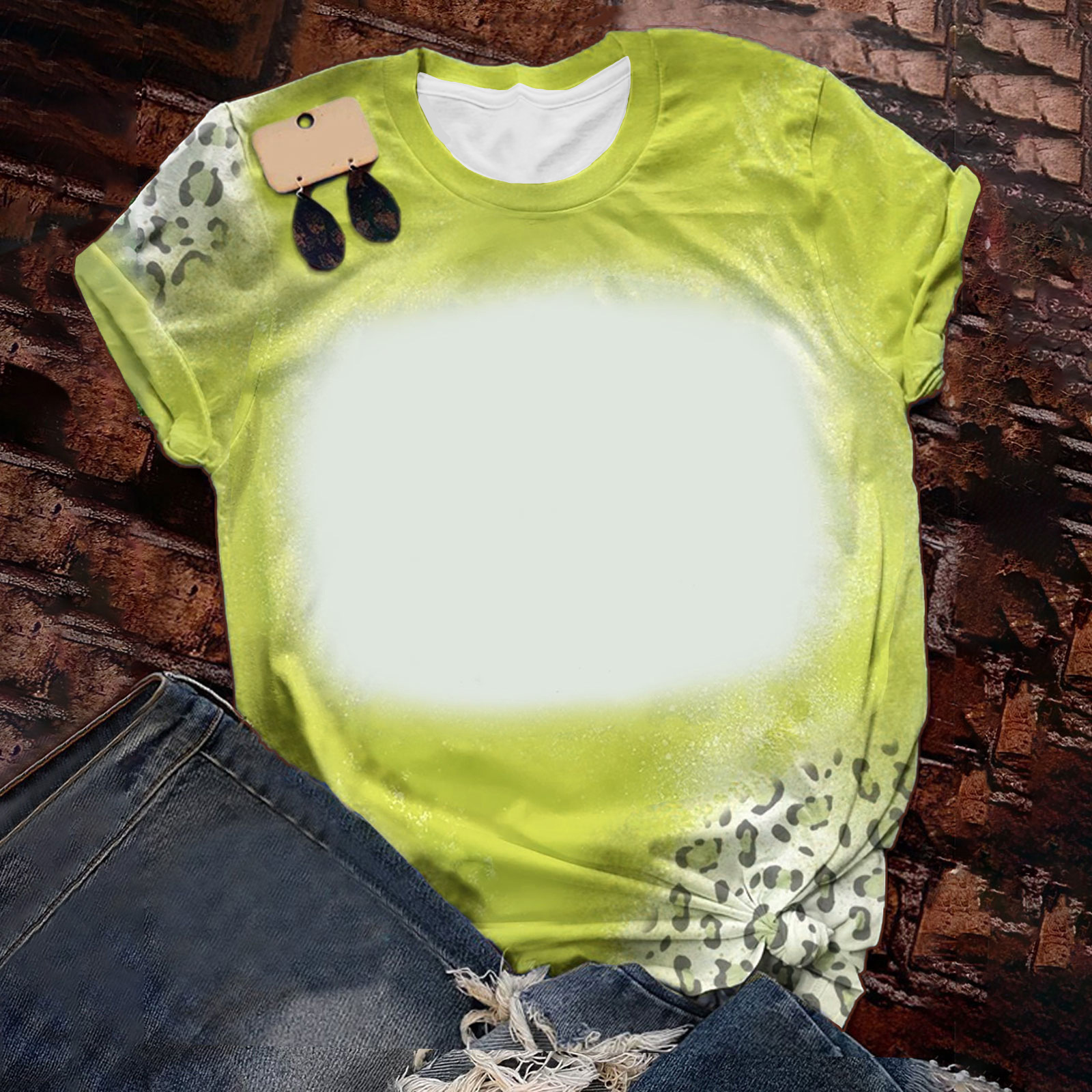 BCT22-Sublimation Bleach T-shirt