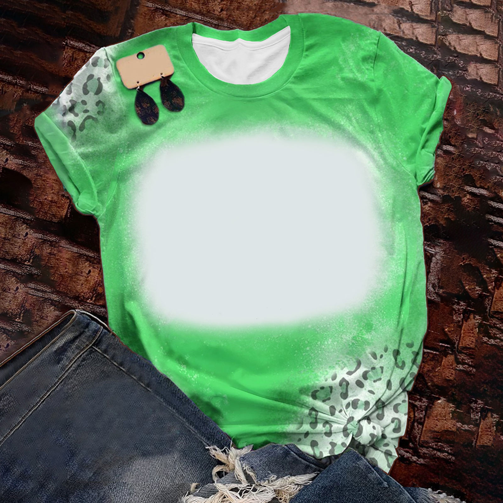 BCT22-Sublimation Bleach T-shirt