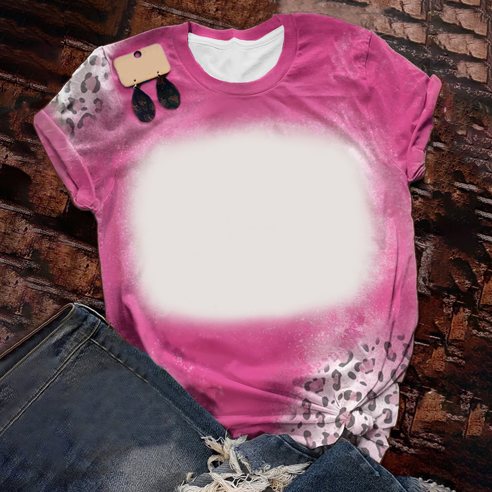 BCT22-Sublimation Bleach T-shirt