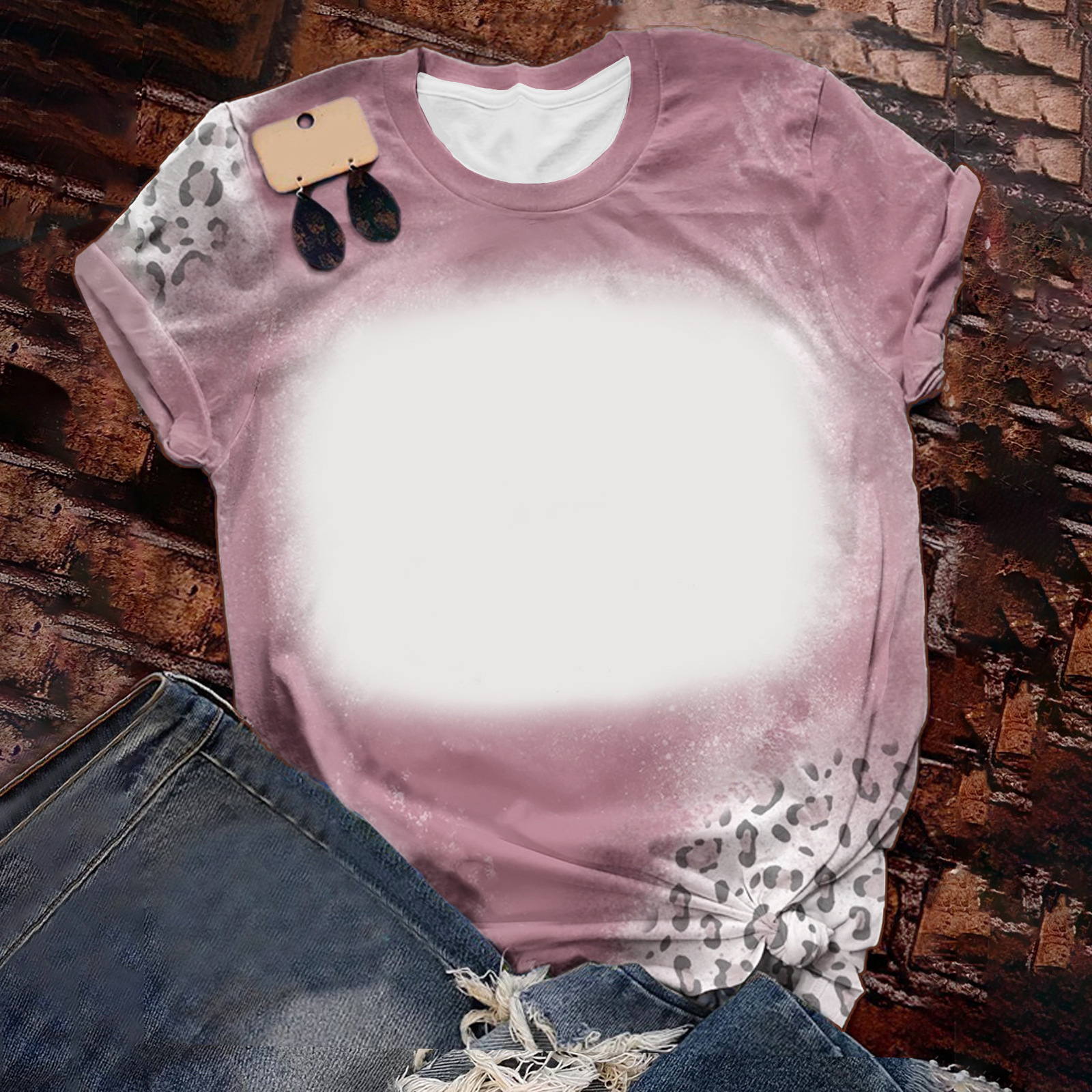 BCT22-Sublimation Bleach T-shirt