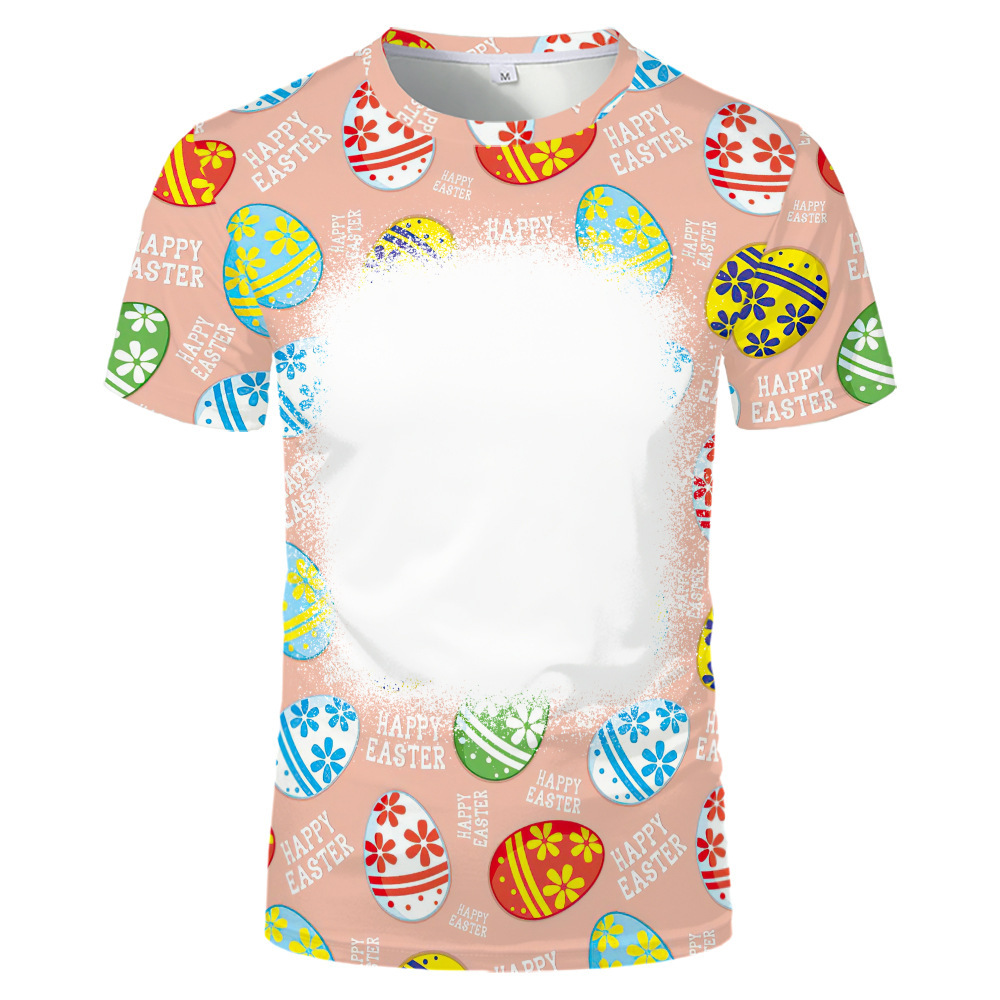 BCT18-Sublimation Easter Bleach T-shirt