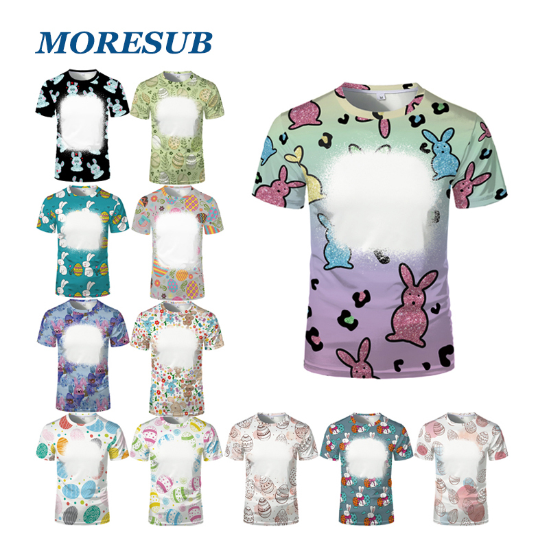 BCT17-Sublimation Easter Bleach T-shirt
