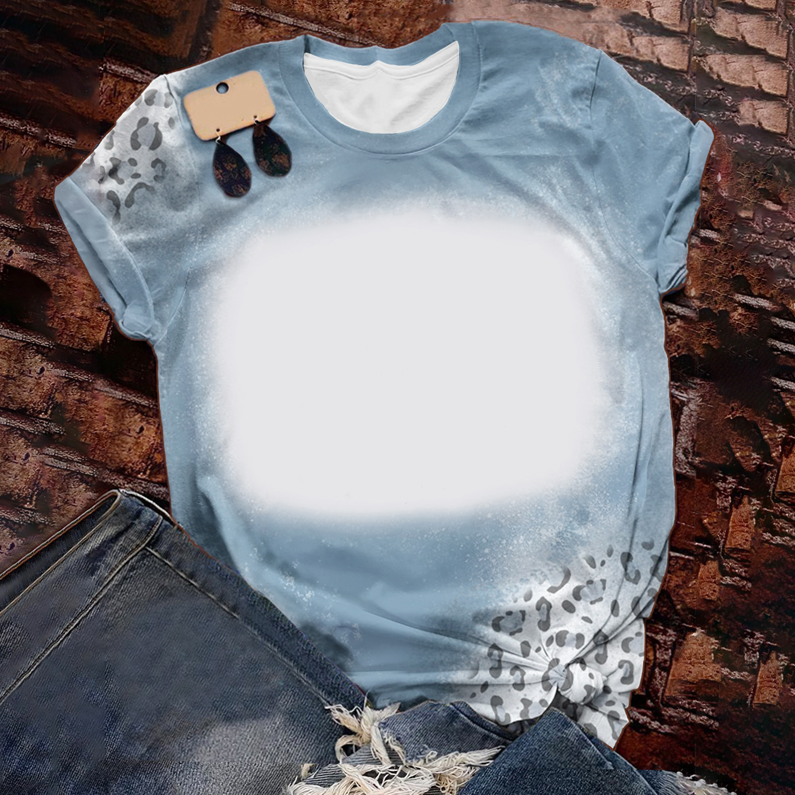 BCT22-Sublimation Bleach T-shirt