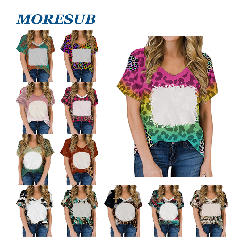 VNTSA-Sublimation Bleach V-neck T-shirt