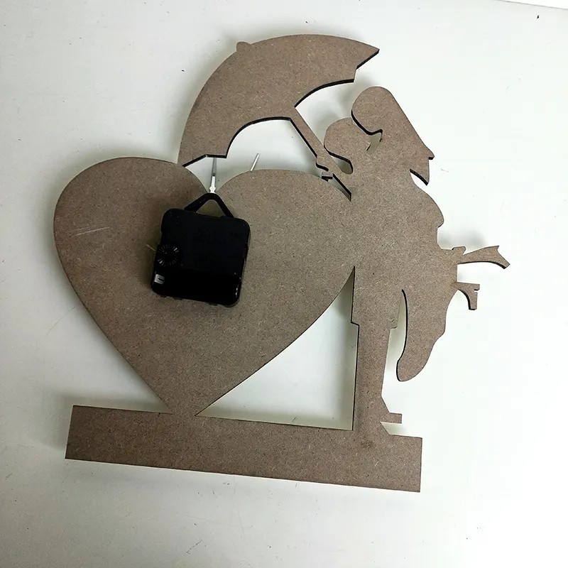 MDW04-Sublimation MDF Lovers Under Umbrella Clock