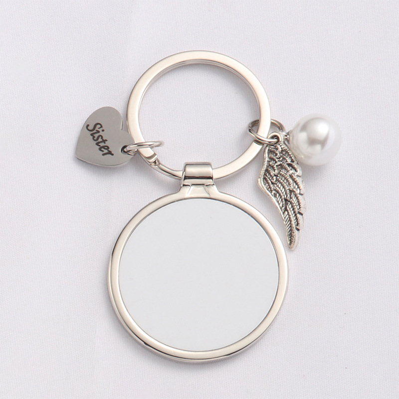 MKC83-Sublimation Thank You & Love Keychain