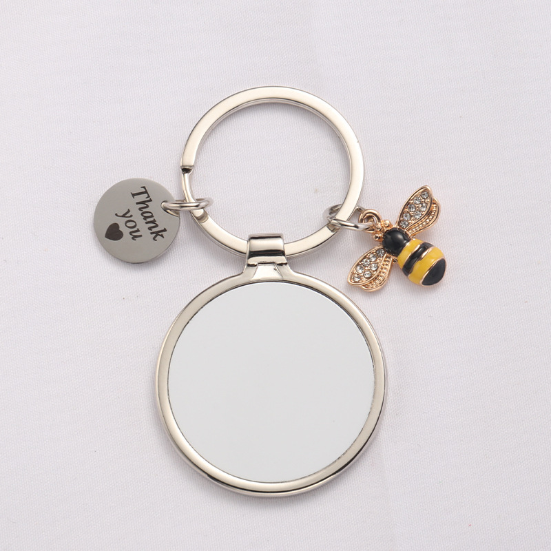 MKC83-Sublimation Thank You & Love Keychain