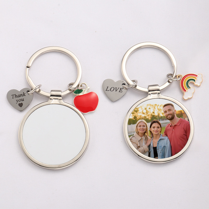 MKC83-Sublimation Thank You & Love Keychain