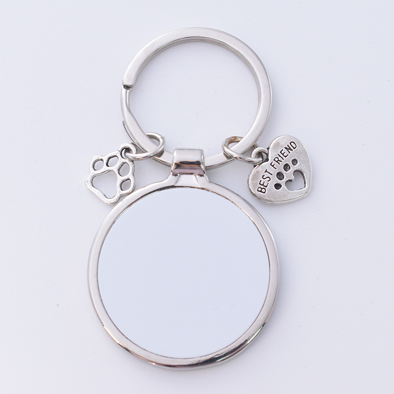 MKC83-Sublimation Thank You & Love Keychain