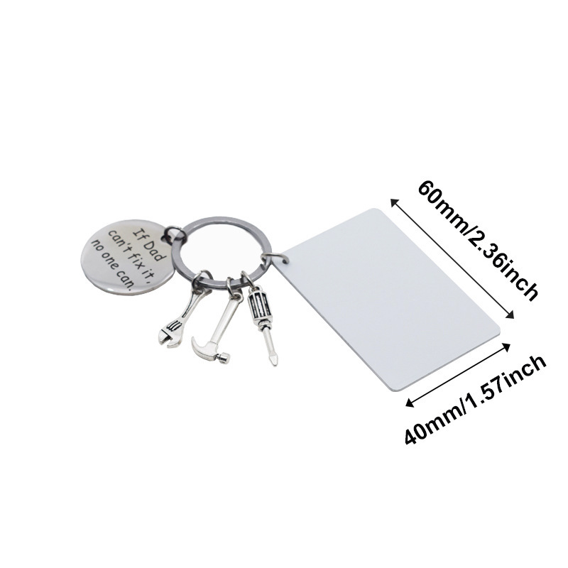 MKC89-Sublimation Aluminum Sheet Keychain