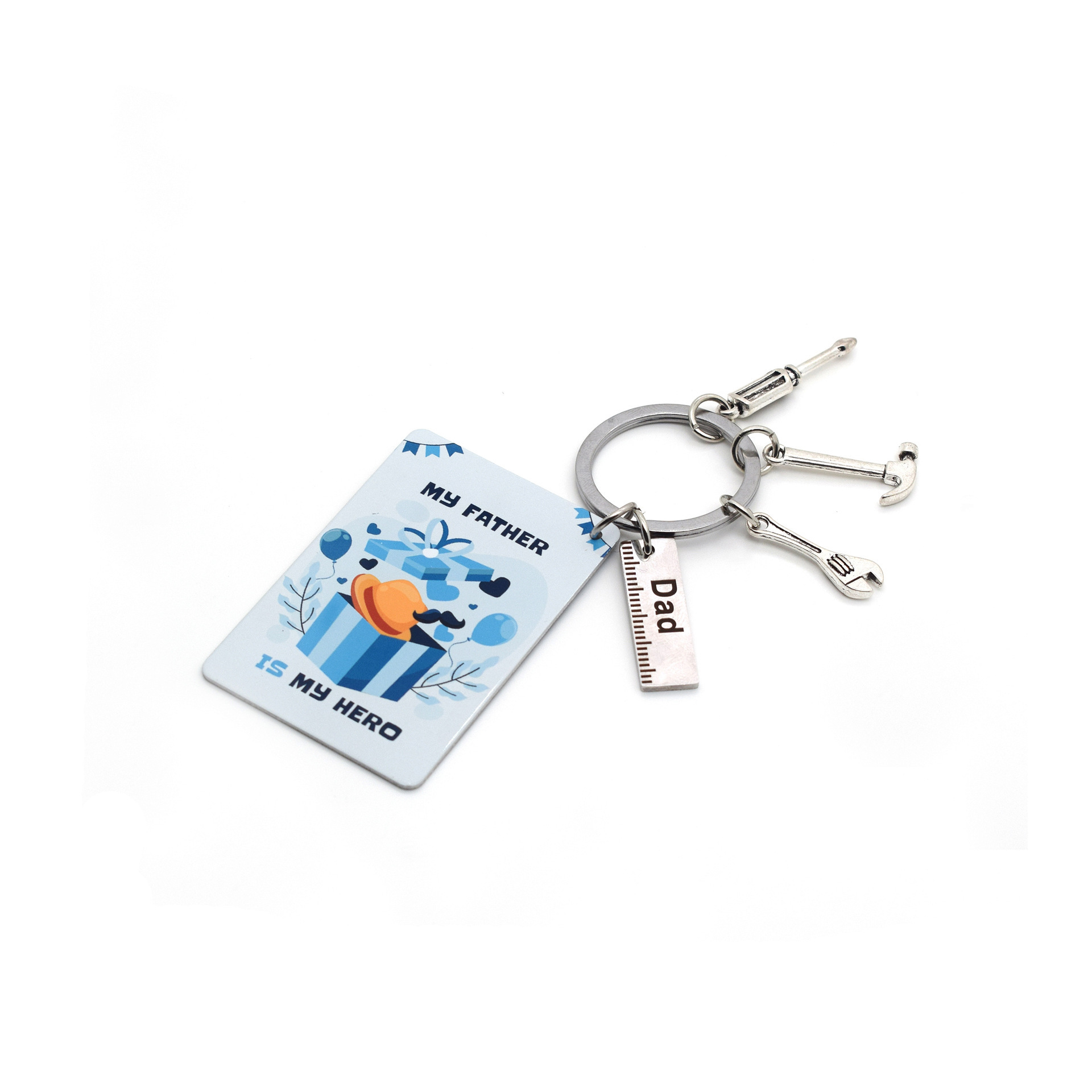 MKC89-Sublimation Aluminum Sheet Keychain