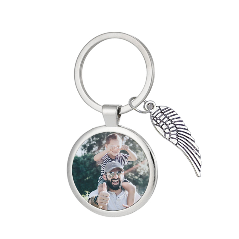 MKC90-Sublimation Angel Wing Keychain
