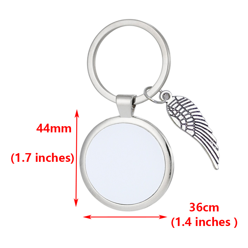 MKC90-Sublimation Angel Wing Keychain
