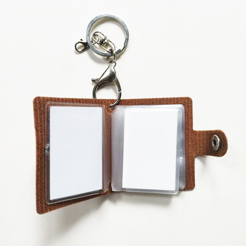 MKC92-Sublimation Pu Leather Mini Photo Frame Keychain