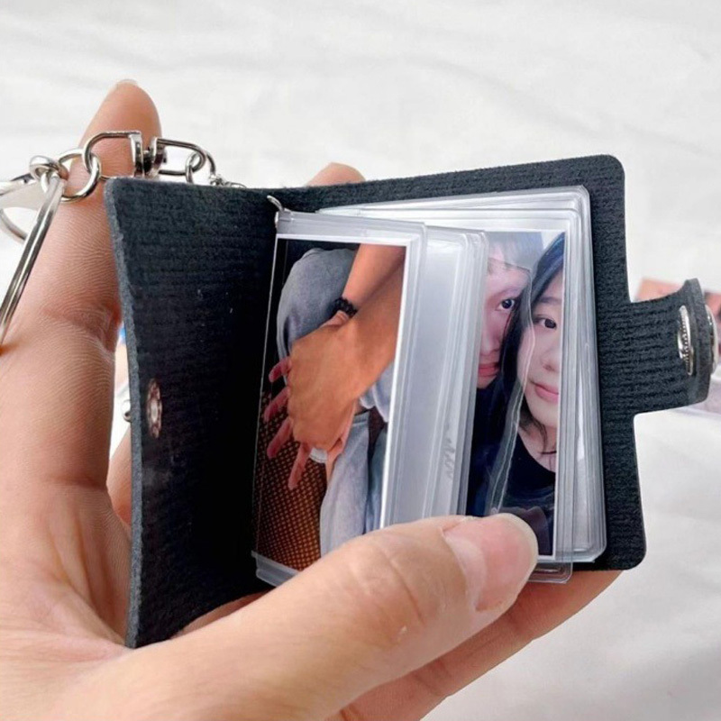 MKC92-Sublimation Pu Leather Mini Photo Frame Keychain
