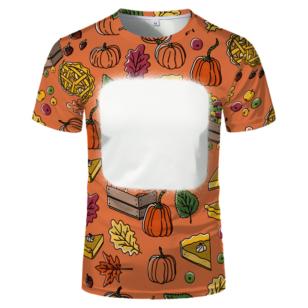 BCT42-Sublimation Thanksgiving Bleach T-shirt