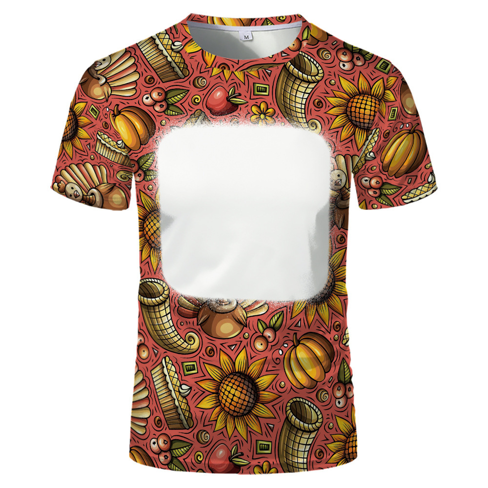 BCT42-Sublimation Thanksgiving Bleach T-shirt