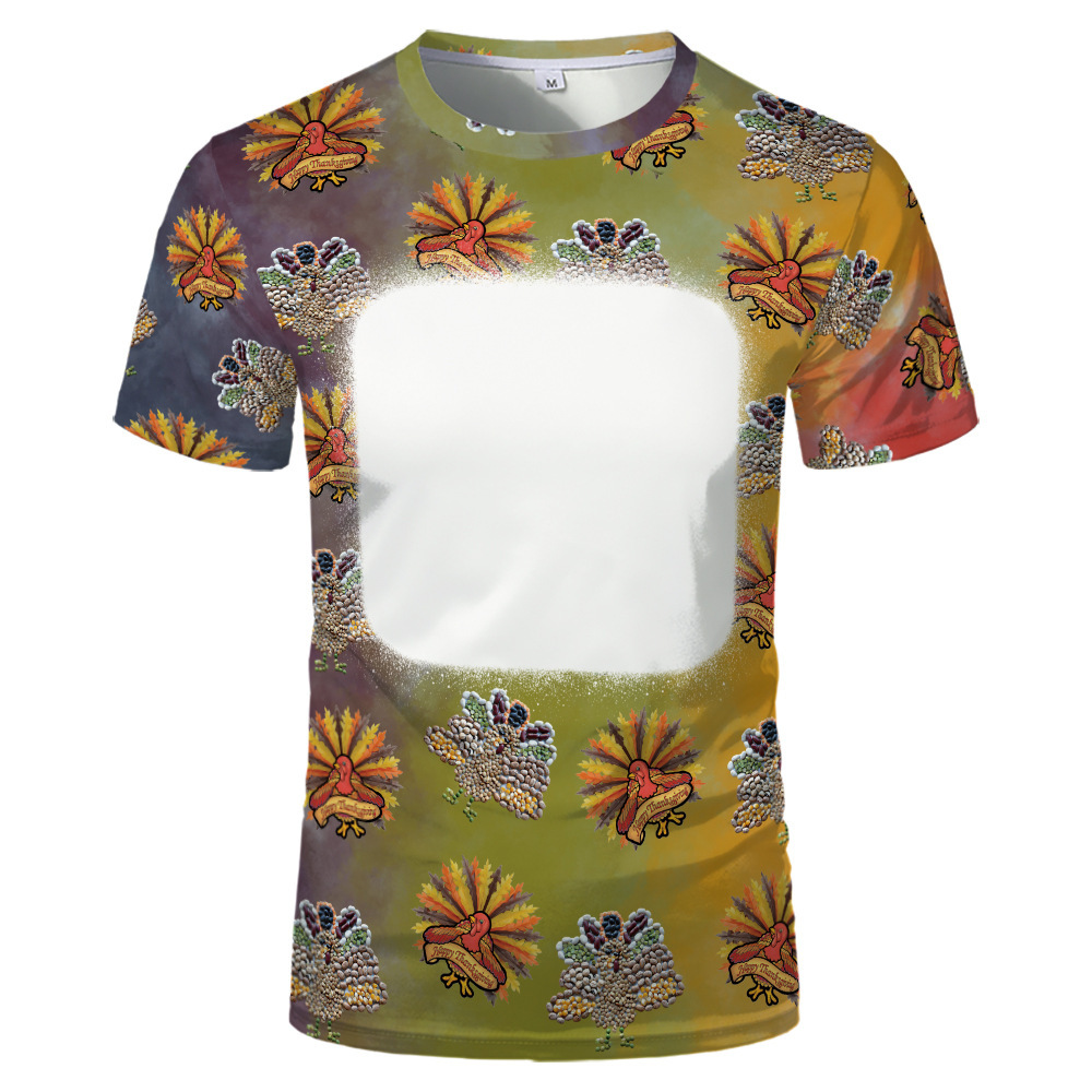 BCT42-Sublimation Thanksgiving Bleach T-shirt