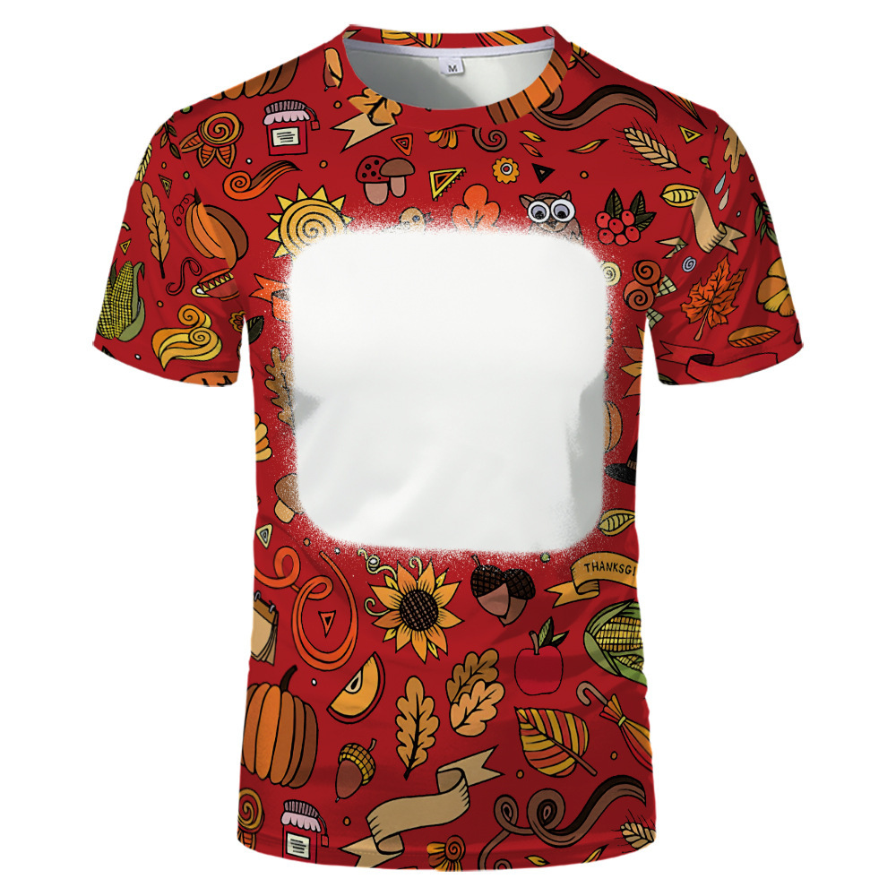 BCT42-Sublimation Thanksgiving Bleach T-shirt