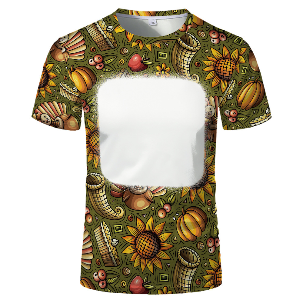 BCT42-Sublimation Thanksgiving Bleach T-shirt