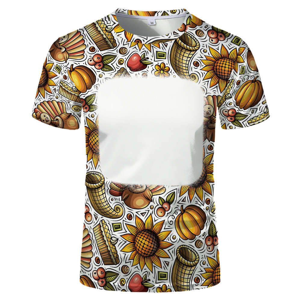 BCT42-Sublimation Thanksgiving Bleach T-shirt