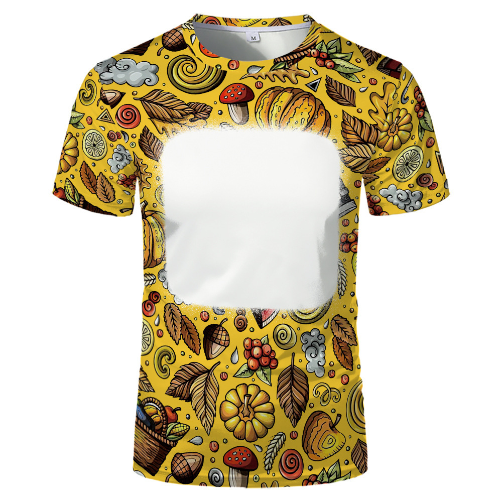 BCT42-Sublimation Thanksgiving Bleach T-shirt