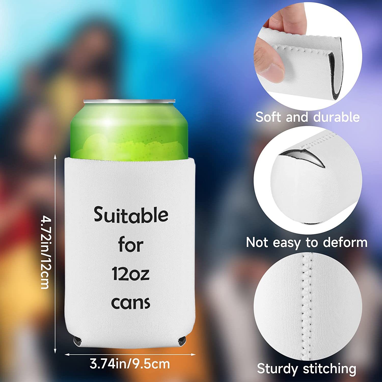 NCC02-Sublimation 3.9 x 5 INCHES Neoperene Can Cooler