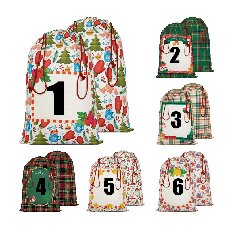 SSQ07-Sublimation Christmas Santa Sack