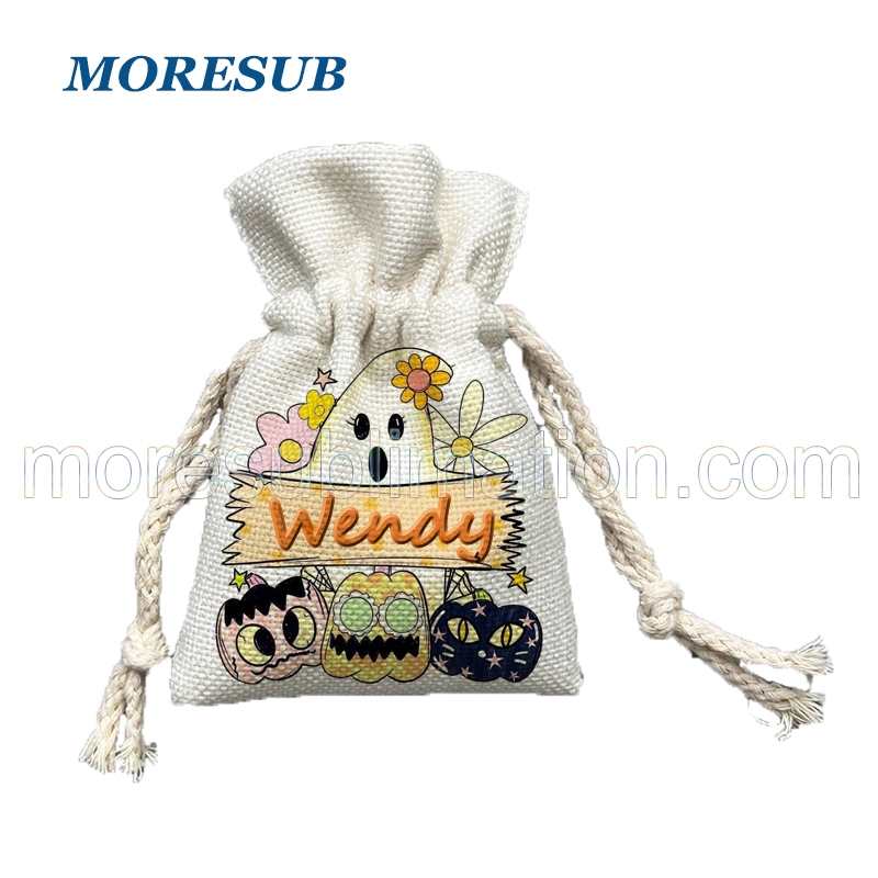 SLDP-Sublimation Small  Linen Drawstring Pocket