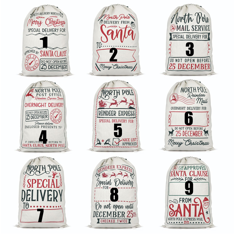 SSQ14-Sublimation Christmas Santa Sack