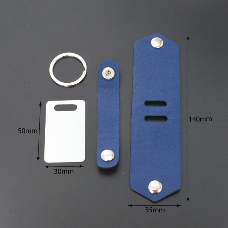 MKC95-Sublimation PU Leather Photo Frame Keychain