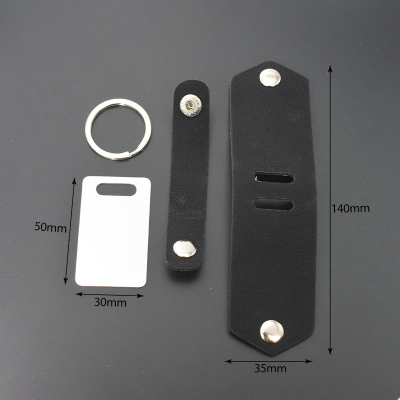 MKC95-Sublimation PU Leather Photo Frame Keychain
