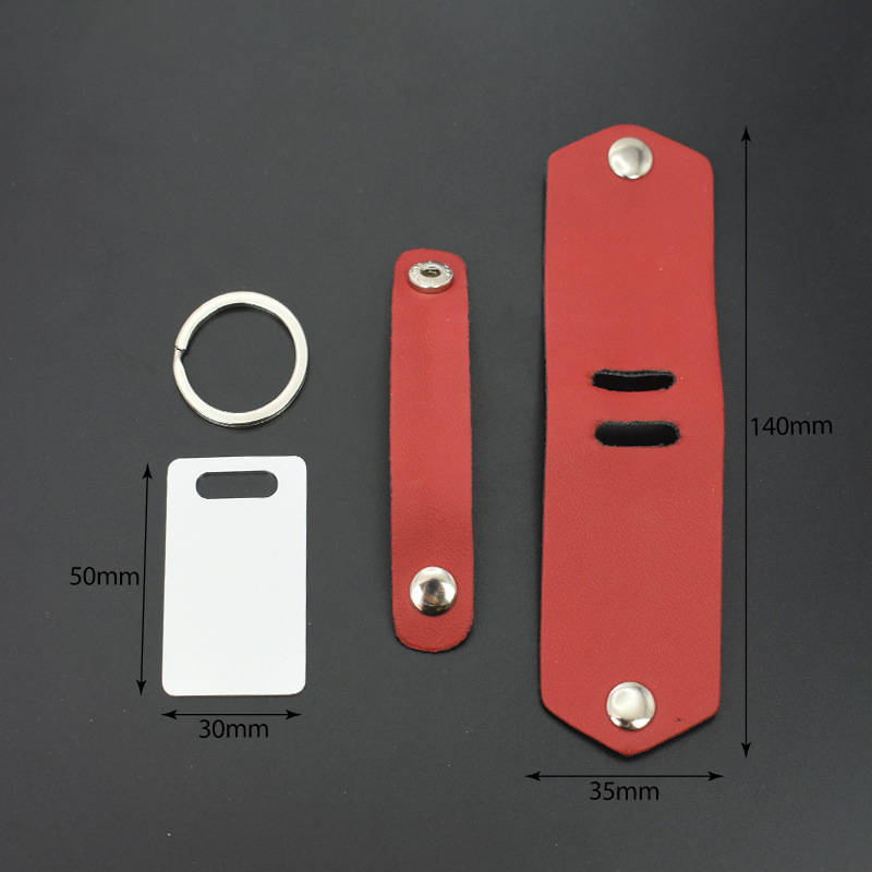MKC95-Sublimation PU Leather Photo Frame Keychain