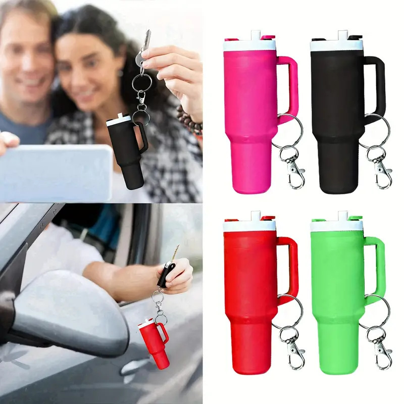 Mini Tumbler Keychain, Mini Cup Keychain for School Bag Key Ring or Lip Balm, Cute Tumbler Keychain