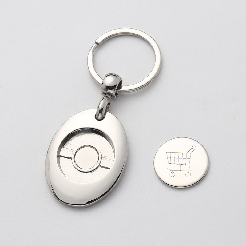 MKC100-Sublimation Trolley Token Coin Keychains