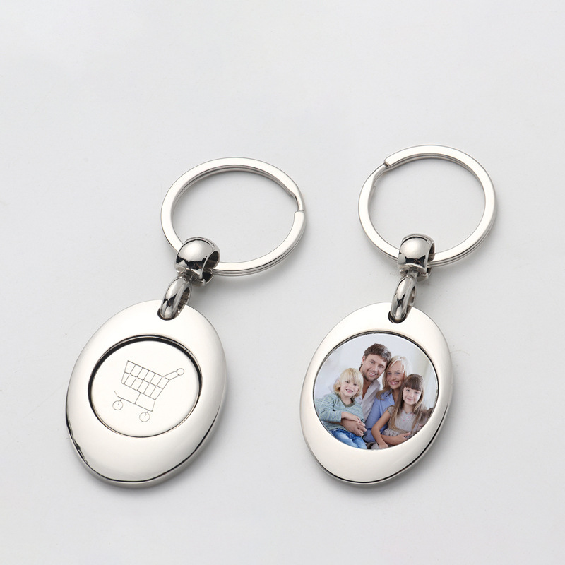MKC100-Sublimation Trolley Token Coin Keychains