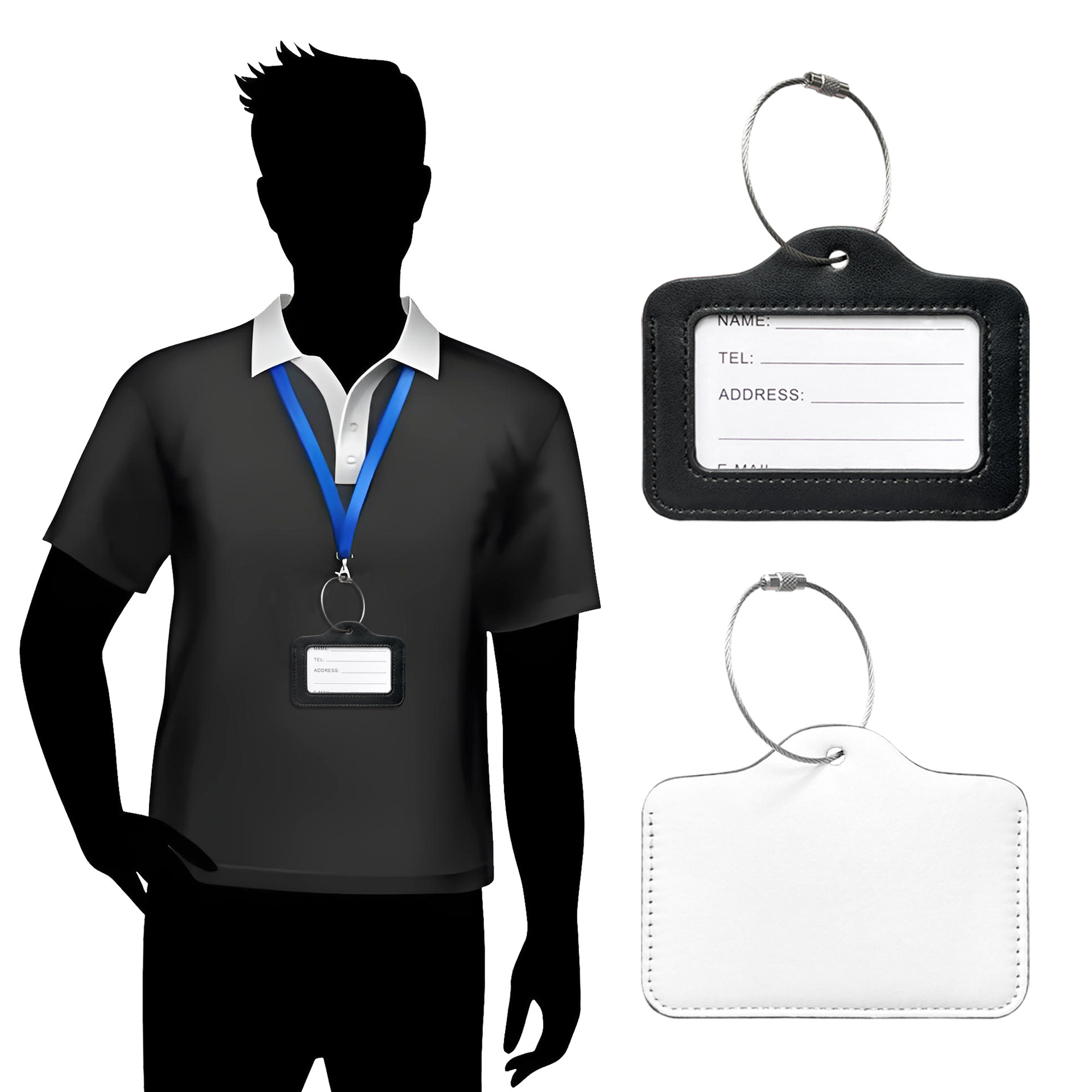 PUC14-Sublimation Work Permit Holder Luggage Tag